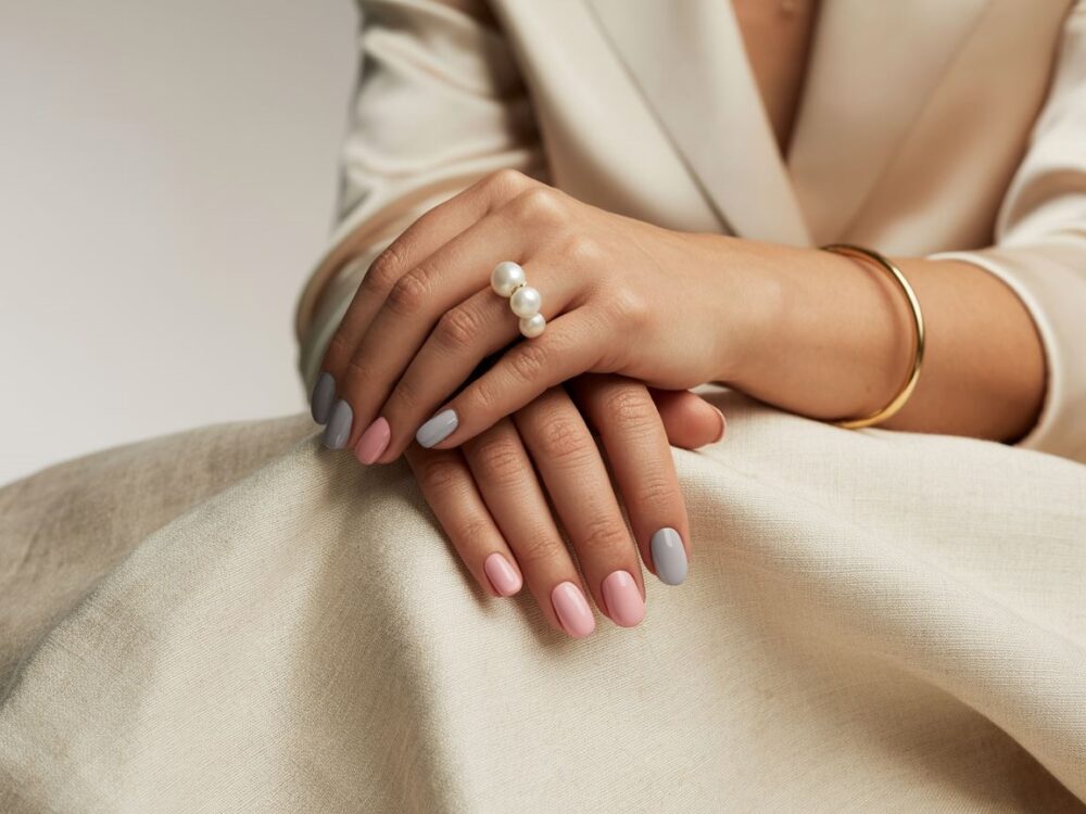 elegancki manicure 60 latki