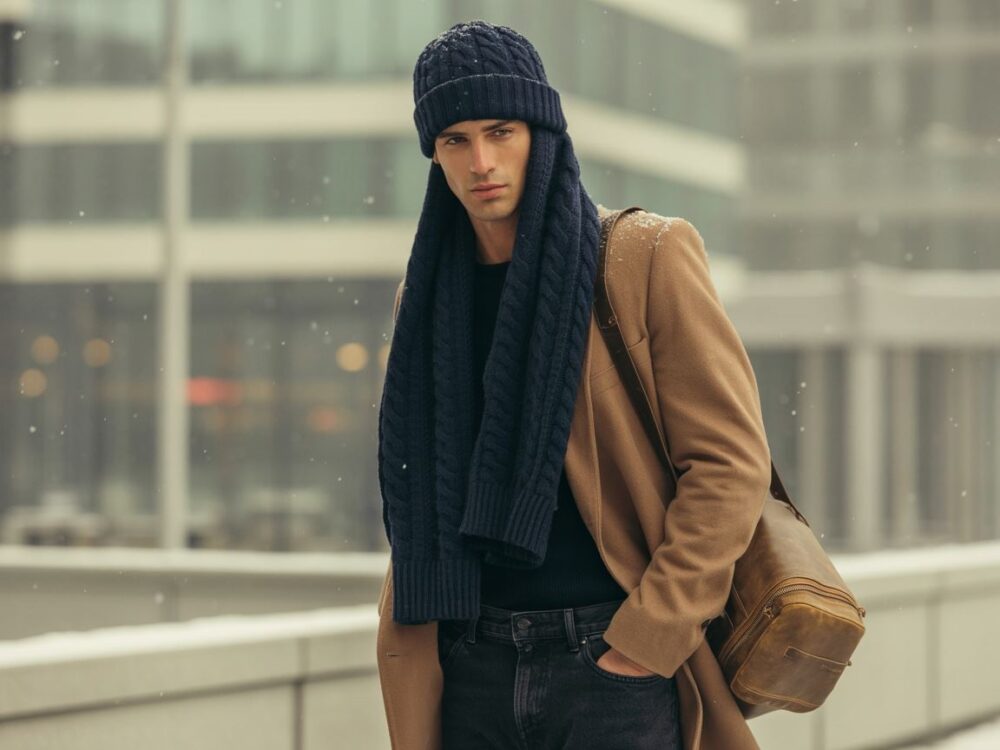 męska czapka na zimę