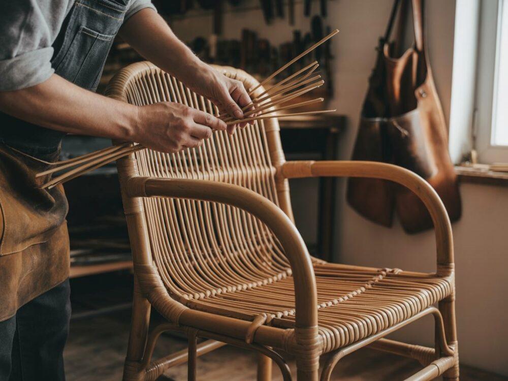 naprawa krzesła rattanowego