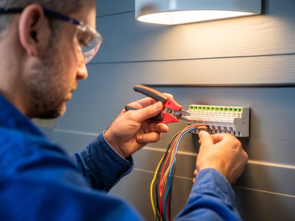 przewody elektryczne w kostce