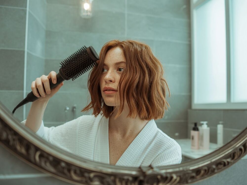 stylizacja włosów w salonie