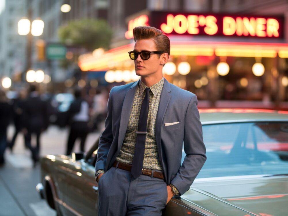 stylowe garnitury retro